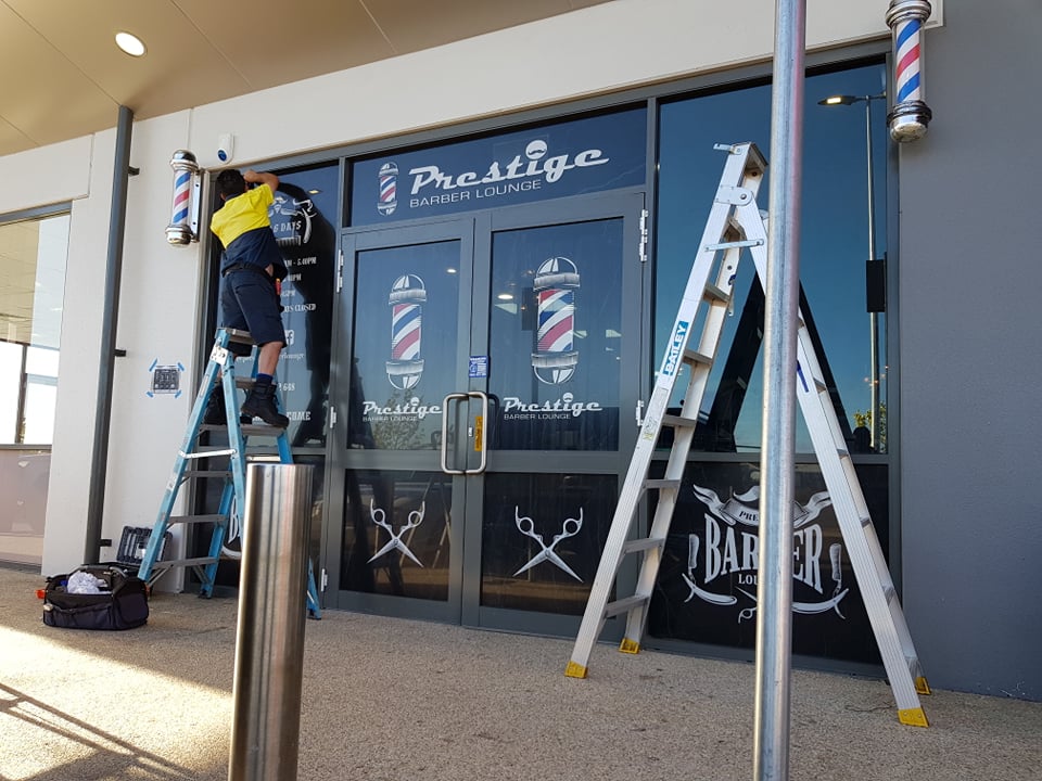 Retail Window Graphics Installation Perth Text